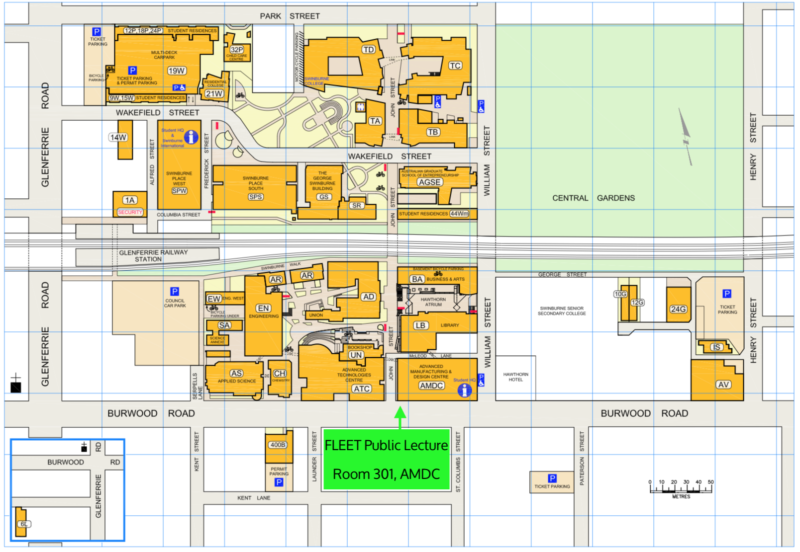 swinburne hawthorn campus map Amdc Swinburne University Arc Centre Of Excellence In Future Low swinburne hawthorn campus map